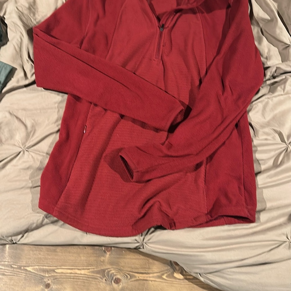 bcg Red Half-Zip Fleece Pullover